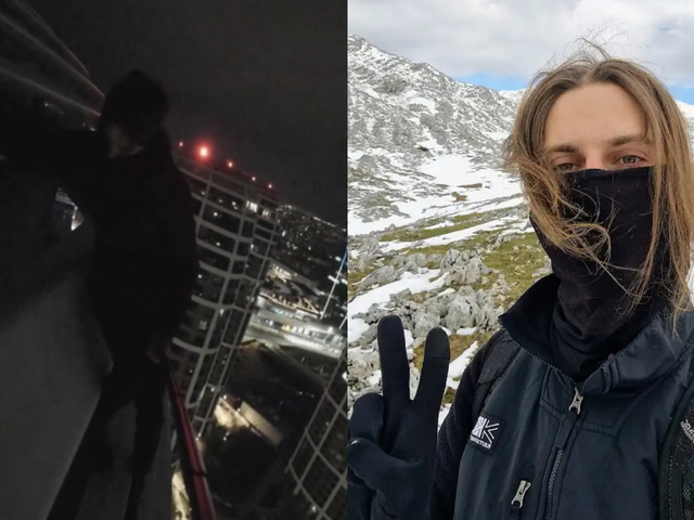 VIDEO: Youtuber sa vyšplhal na strechu bratislavského Sky Parku. Vo výške 105 metrov sa jednou rukou aj natáčal