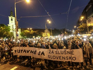 pochod Za slušné Slovensko v roku 2018