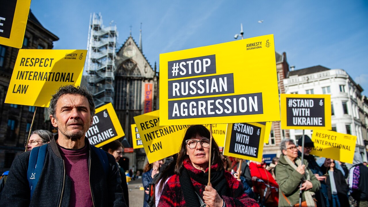 Amnesty International Rusko protest 