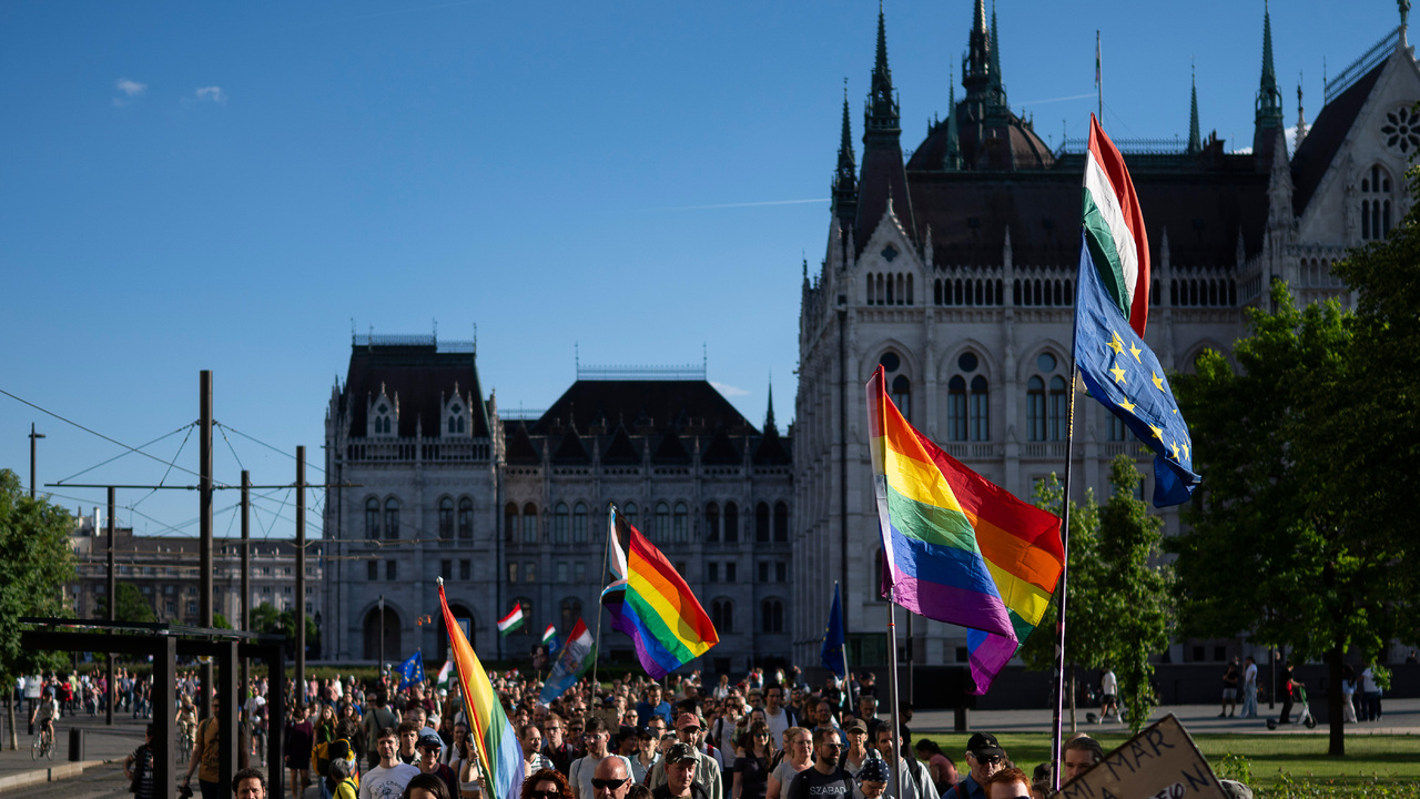 pride protest Budapešť Maďarsko