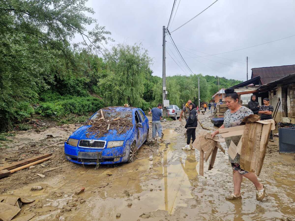 zaplavená osada v Rokycanoch