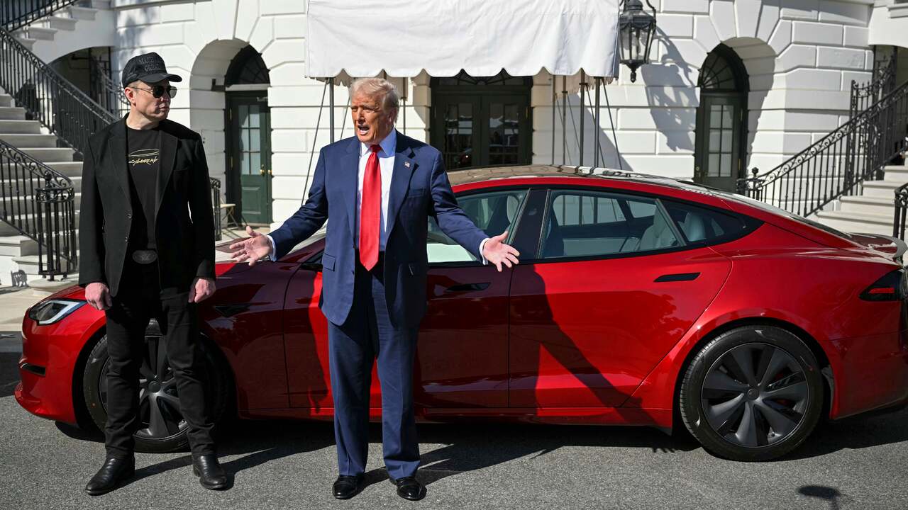 Trump Musk Tesla