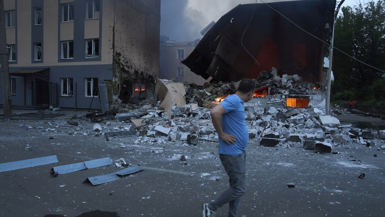 dronový útok Kyjev