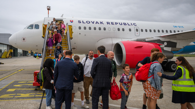 evakuačný let z Jordánska