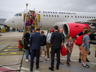 evakuačný let z Jordánska