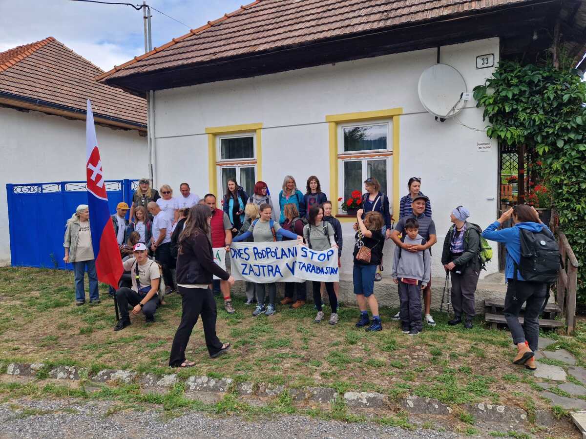 Málinec pochod protest 