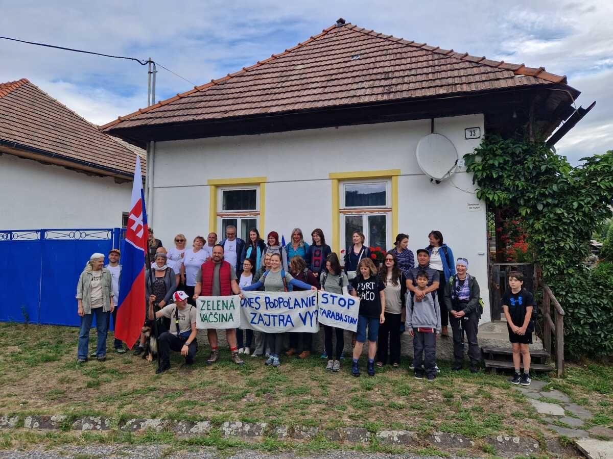 Málinec pochod protest 