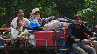 Thajsko Kambodža evakuácia