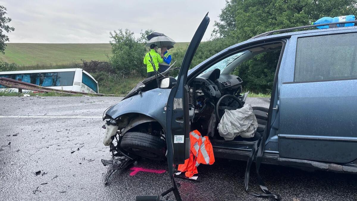 Spiš nehoda autobus auto