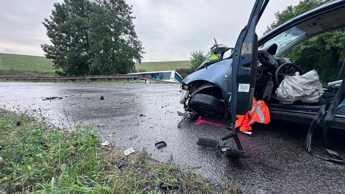 Spiš nehoda autobus auto