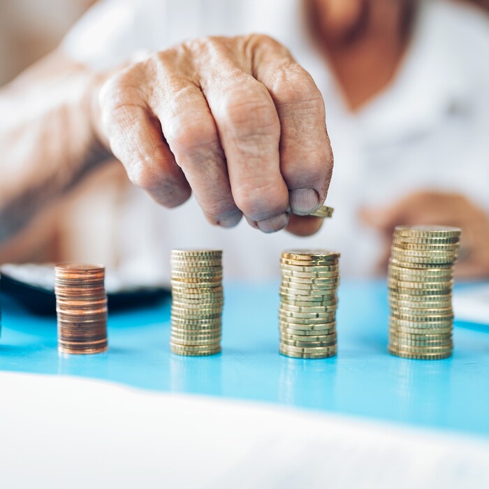 peniaze, dôchodca, dôchodcovia, dôchodok, mince