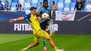 Michal Domik (Košice) a Sandro Cruz (Slovan) 