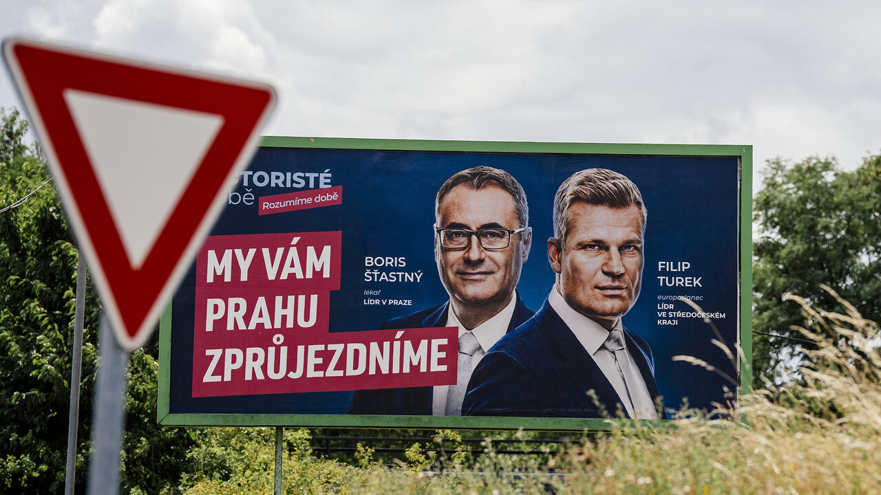 Motoristé české voľby bilbord