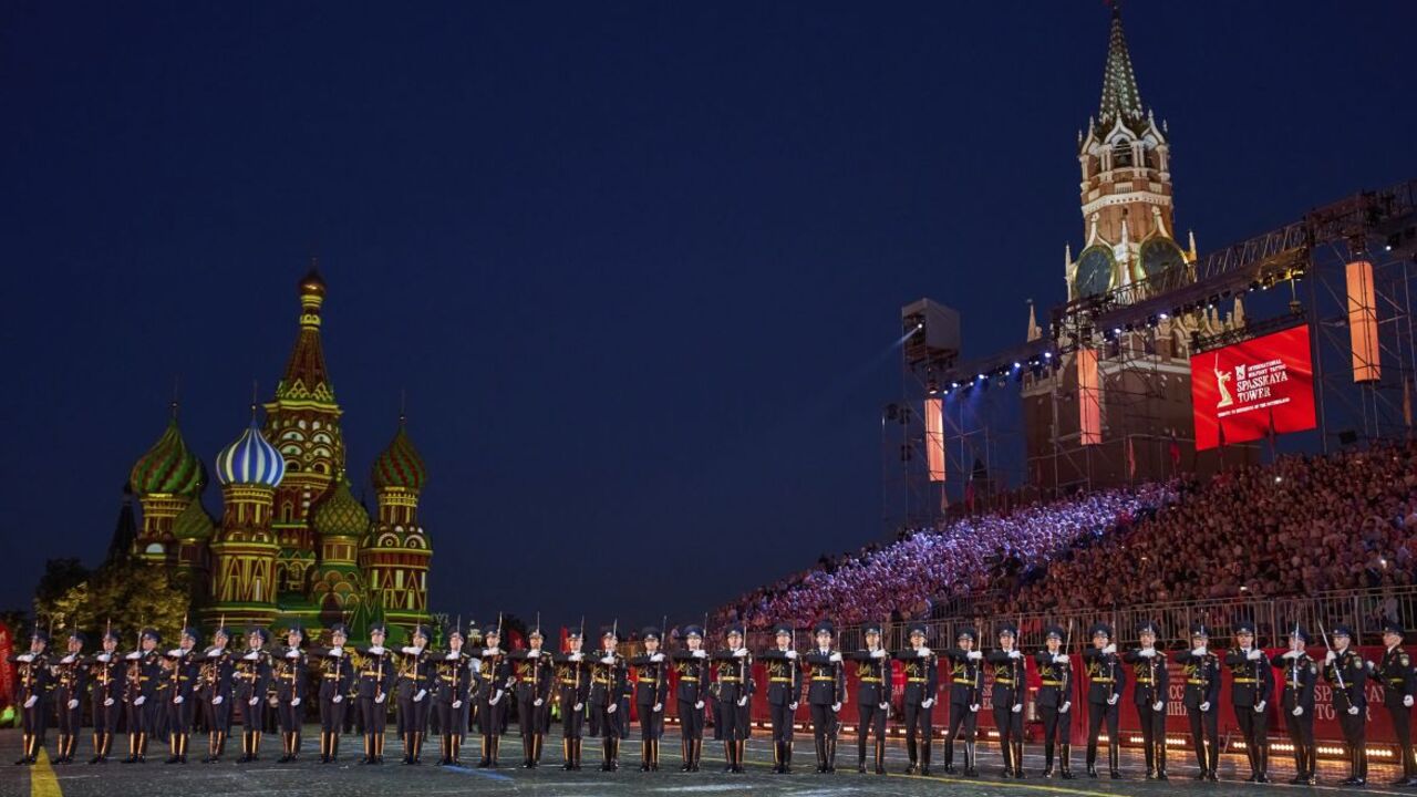 Rusko armáda Červené námestie Moskva Kremeľ