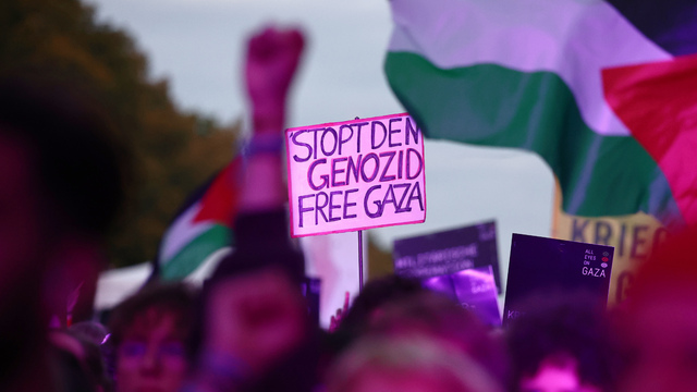 Berlín Palestína protest 