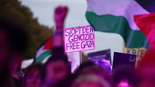 Berlín Palestína protest 