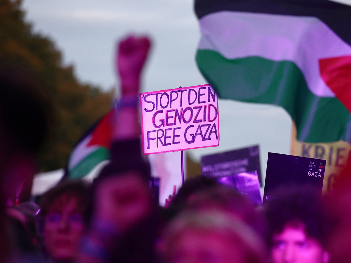 Berlín Palestína protest 
