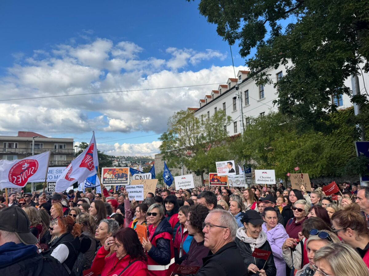 protest odborárov