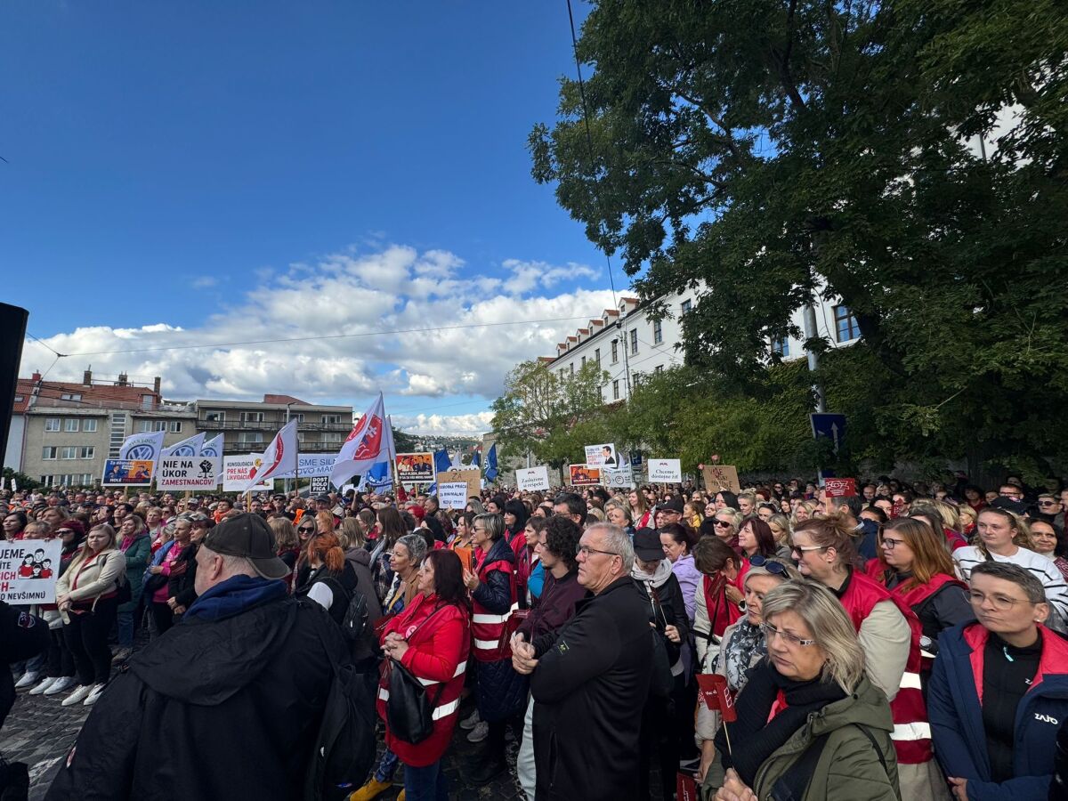 protest odborárov