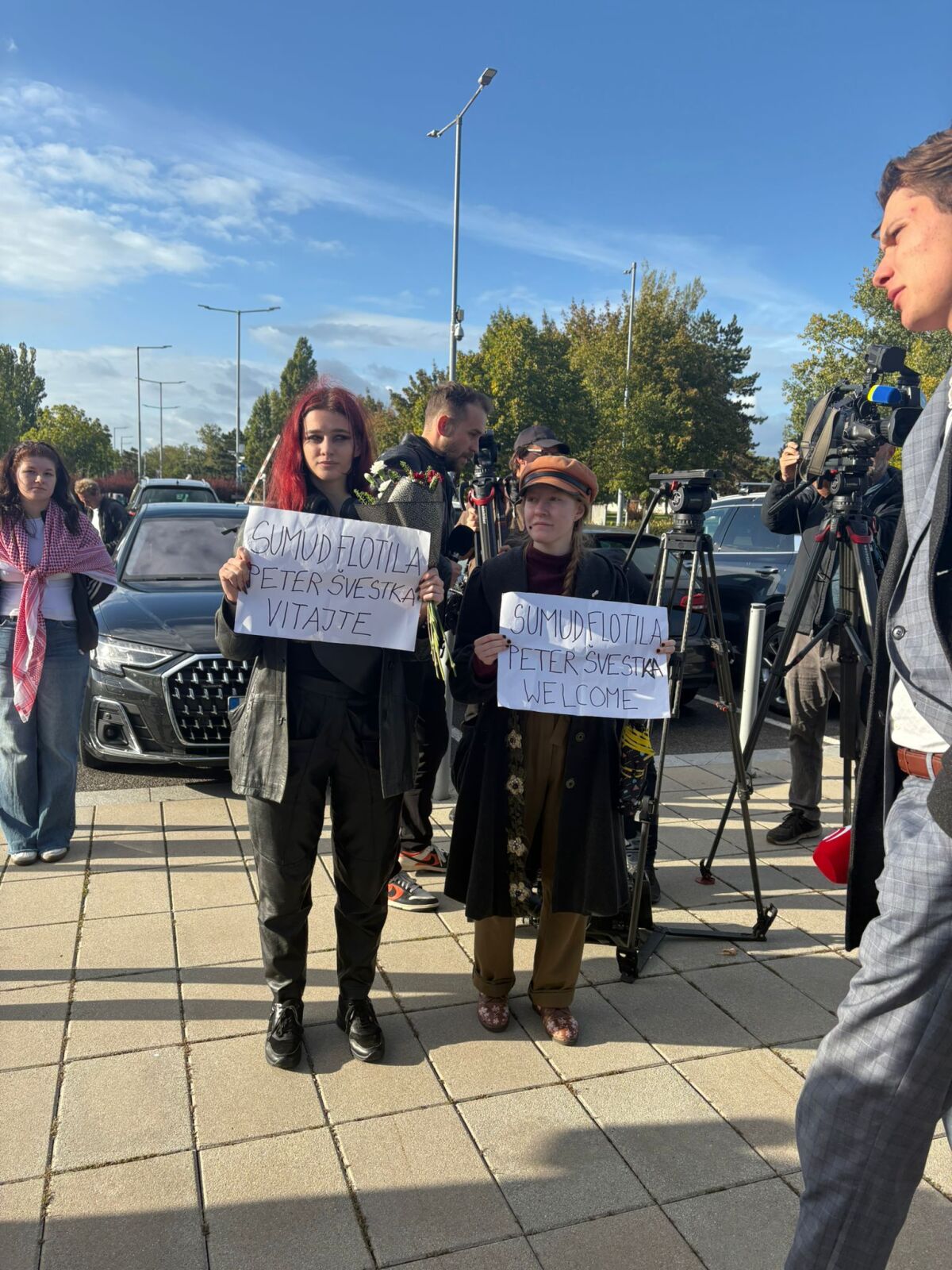 propalestínski aktivisti letisko 