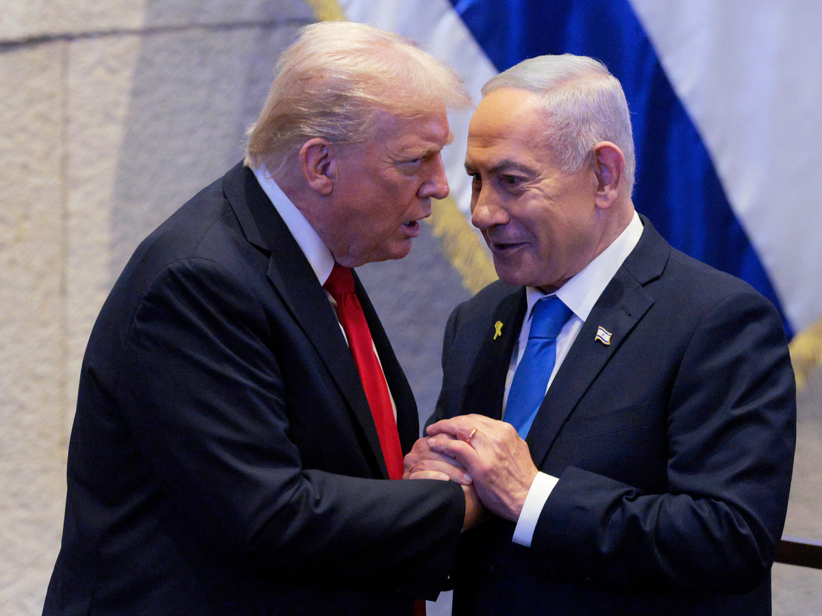 Trump v knesete + Netanjahu