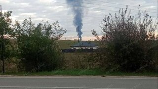 Ukrajina krym výbuch dym požiar