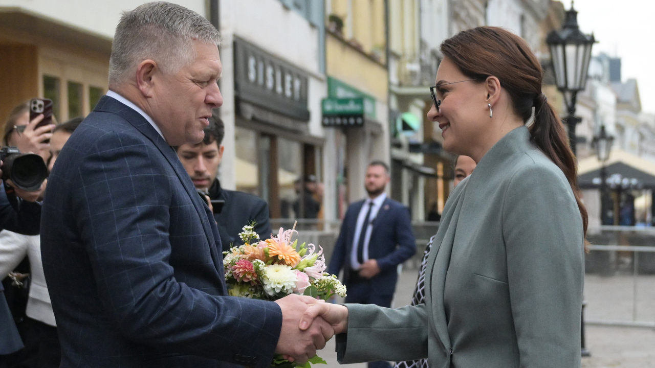Julija Svyrydenková a Robert Fico 