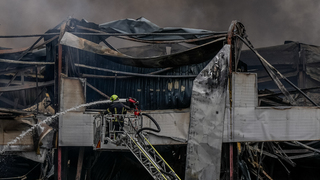 Kyjev Ukrajina požiar hasiči 