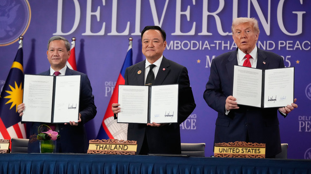Kambodža Thajsko Trump prímerie