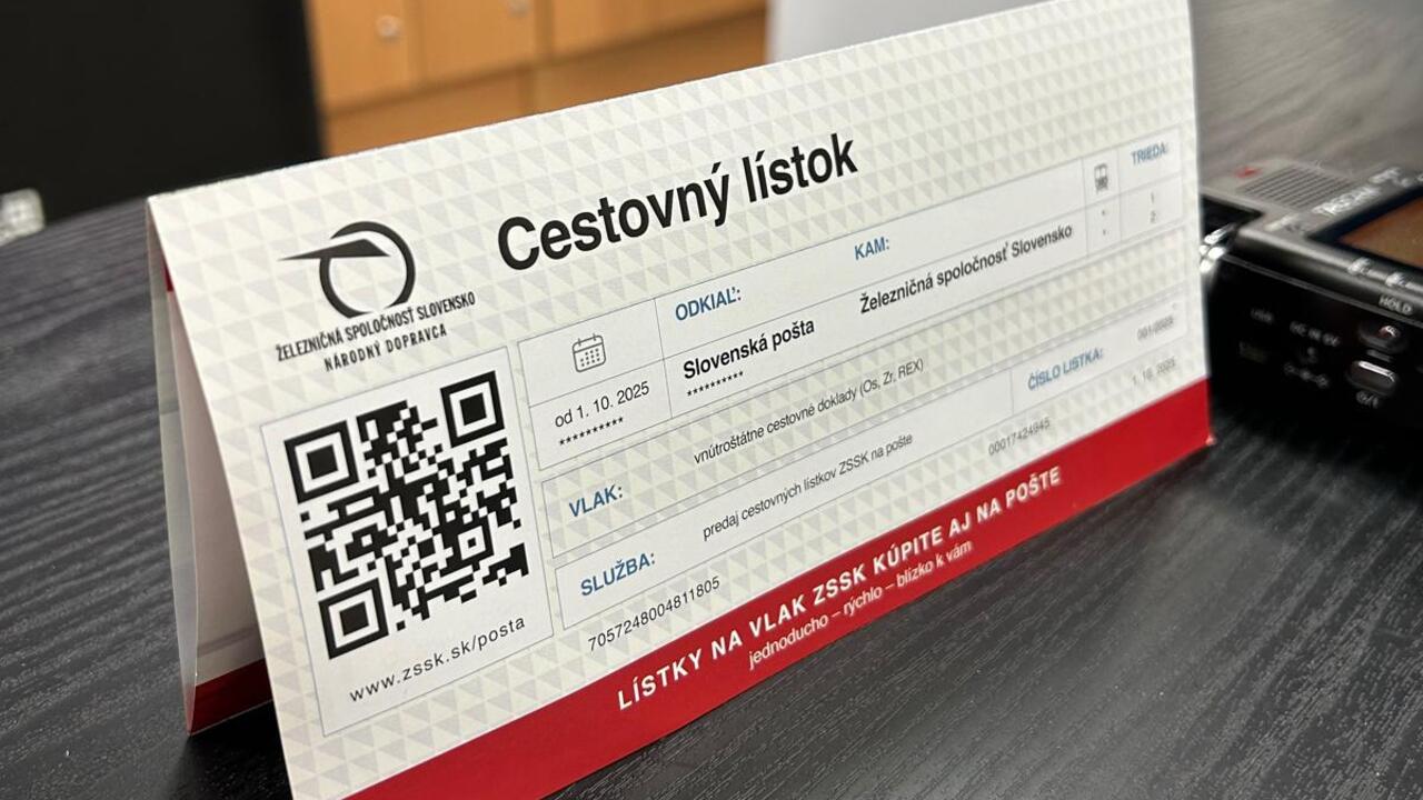 Slovenská pošta lístky vlak