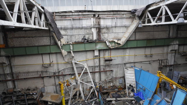 Strecha haly, havarijny stav