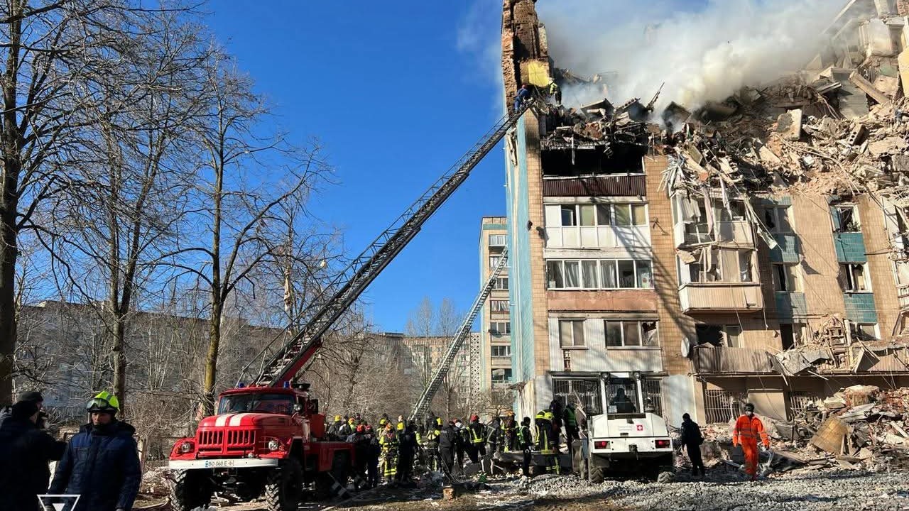 Ukrajina požiar hasiči útok