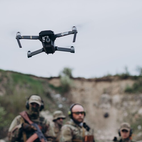 vojaci ukrajina dron