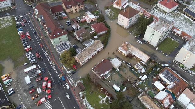 Sliač záplavy počasie voda