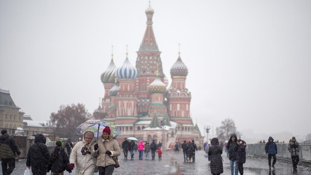 Moskva Rusko turisti Červené námestie 