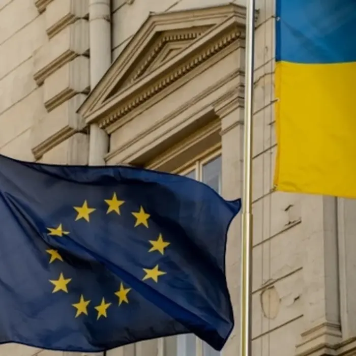 Ukrajina Európska únia vlajky vlajka EÚ 