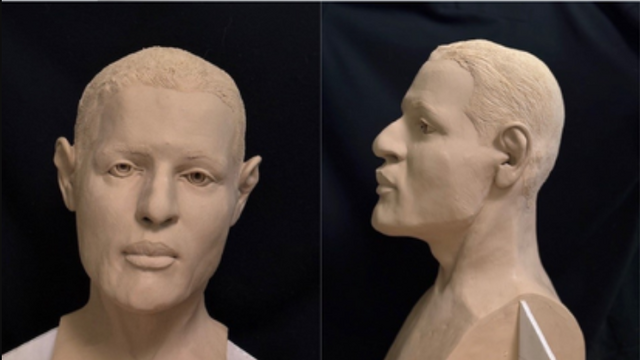 Forenzná rekonštrukcia podoby neidentifikovaného muža nájdeného mŕtveho v kempe pri meste Bailey.