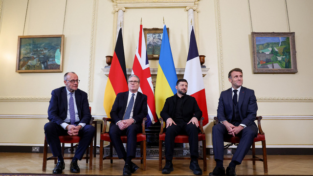 Zelenskyj Merz Macron Starmer Londýn 