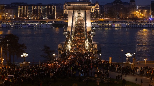 Budapešť protest