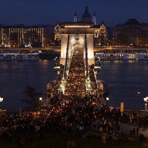 Budapešť protest