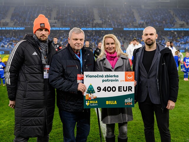 Prvoligoví futbalisti a BILLA spojili sily. Vianočná zbierka potravín pomohla rodinám v ťažkých časoch