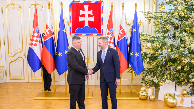 prezident SR Peter Pellegrini a prezident Chorvátska Zoran Milanovič