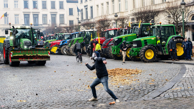 Farmár, farmári, protest, Belgicko
