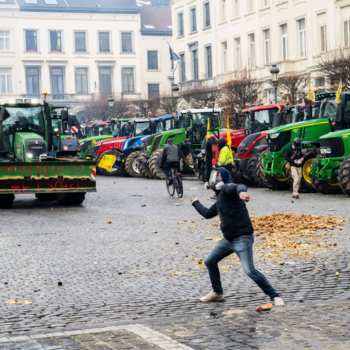 Farmár, farmári, protest, Belgicko