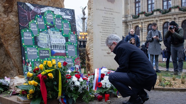 Miloš Vystrčil, pietny akt Praha streľba