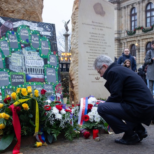 Miloš Vystrčil, pietny akt Praha streľba