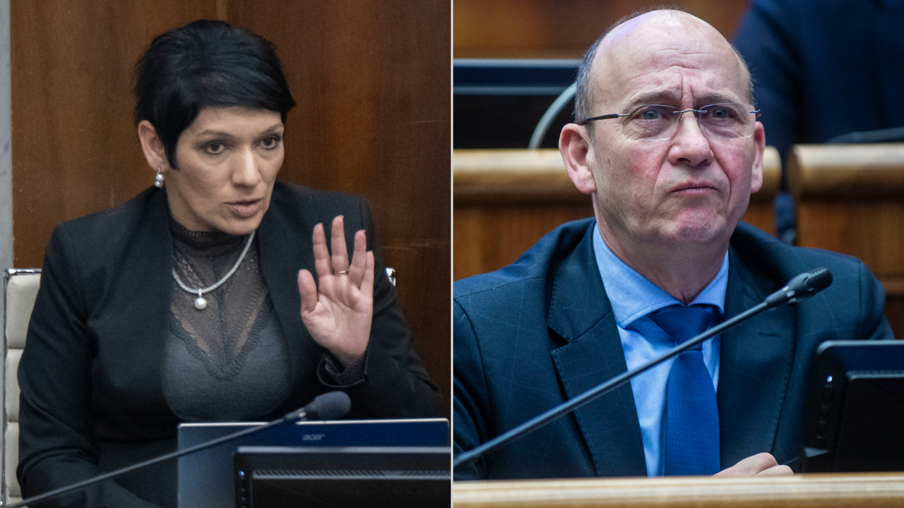 rena Bihariová (PS), overovateľ Výboru Národnej rady SR pre obranu a bezpečnosť Jaroslav Spišiak (PS)