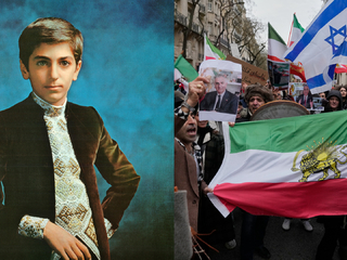 reza pahlavi vlajka iránu.jpg
