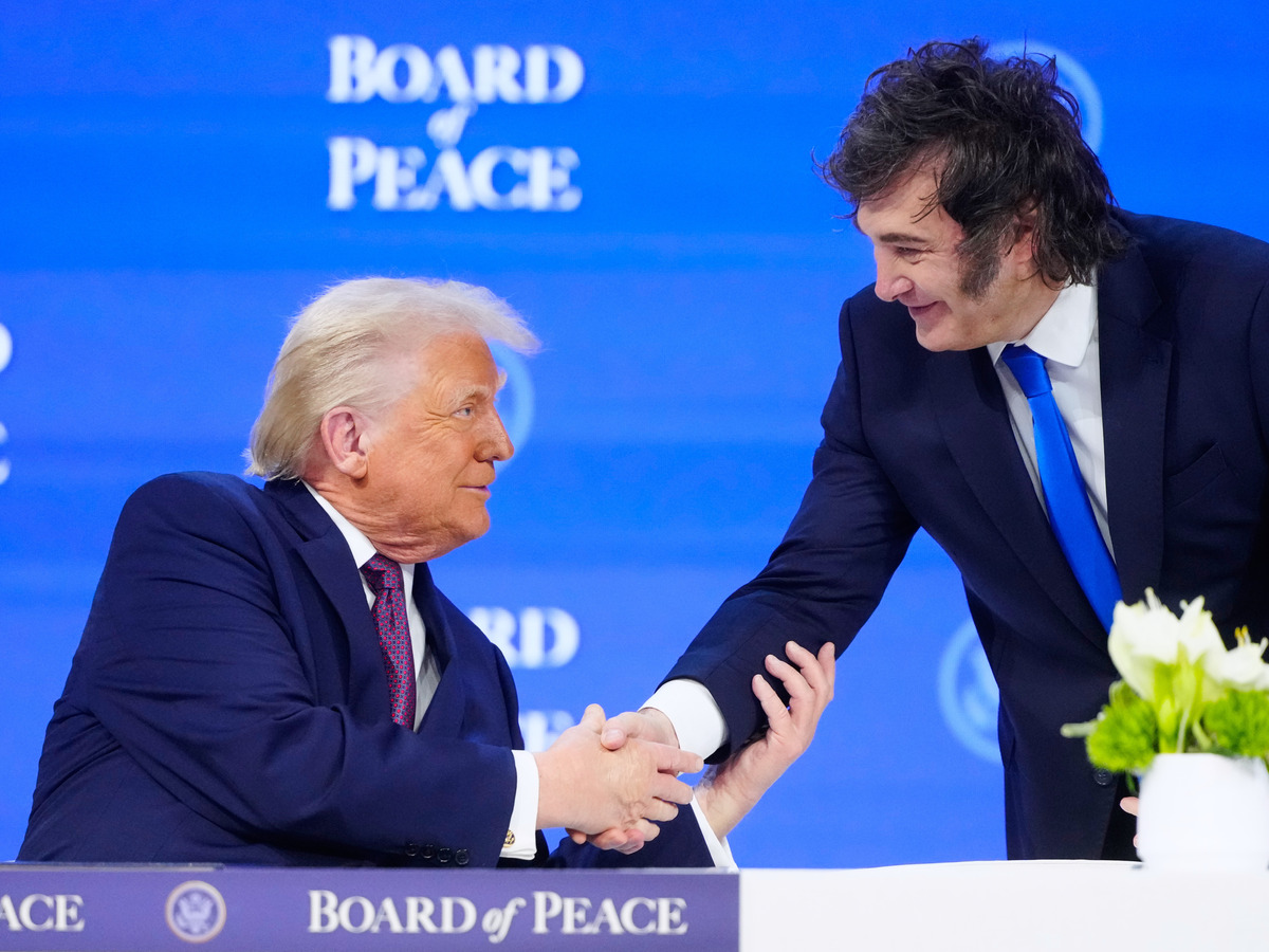 trump Javier Milei v davose