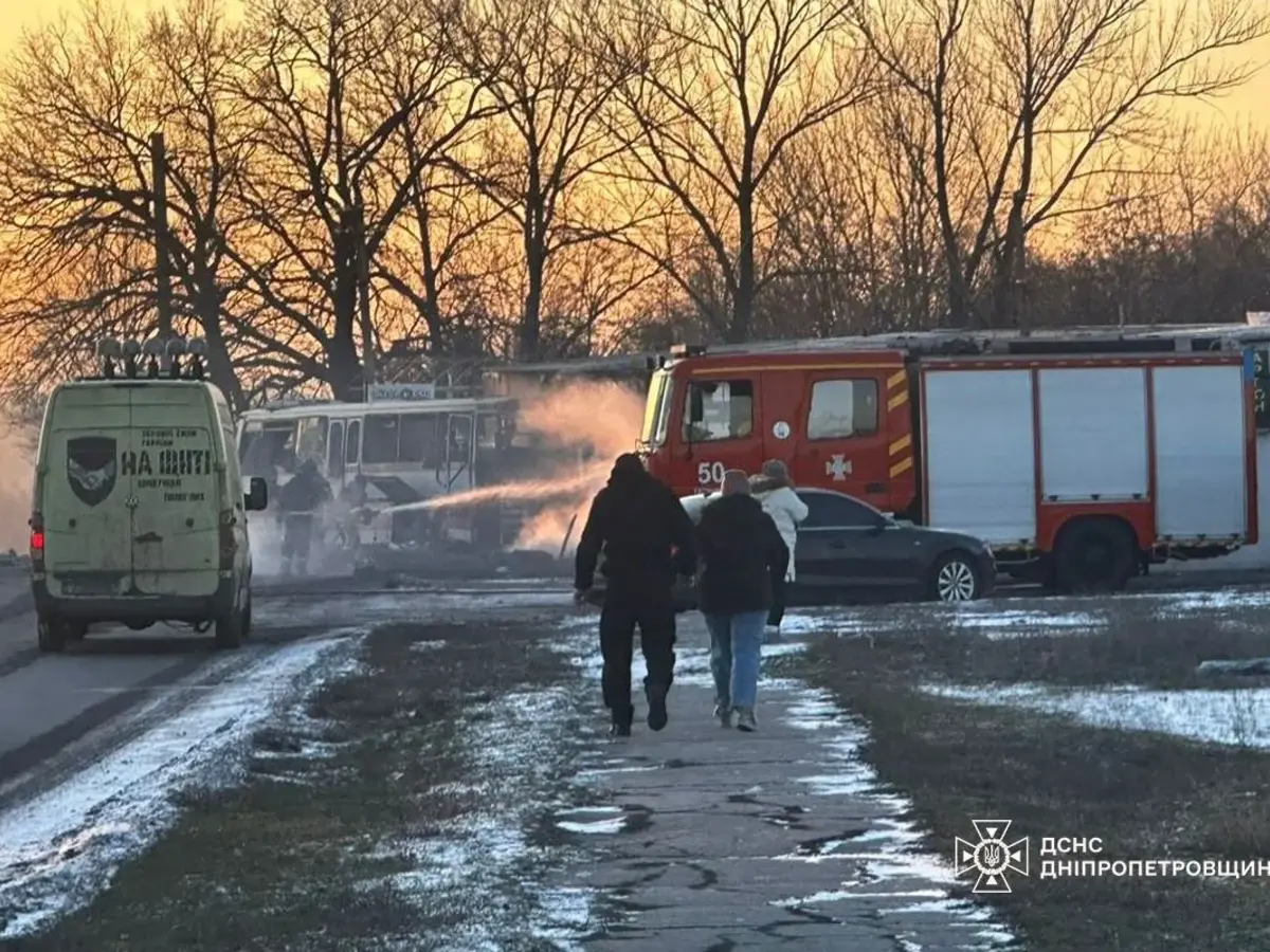 dron autobus útok Ukrajina